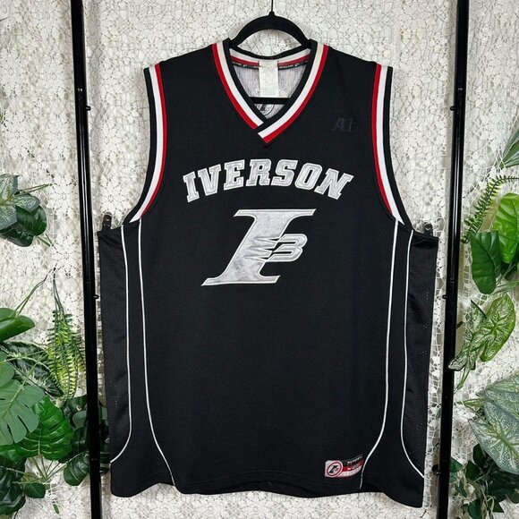 Vintage Black Iverson Tank Jersey - Size XL - Picture 1 of 8